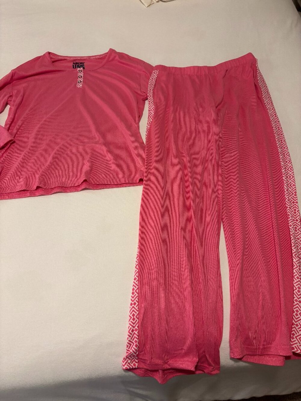 Muk Luks Pink Pajama Lounge Set Top & Pants Size Small